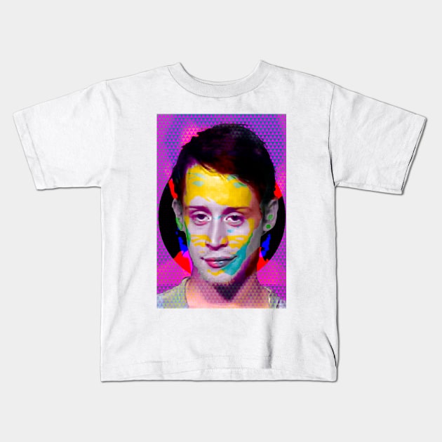 Macaulay Culkin Mugshot Kids T-Shirt by SABREart